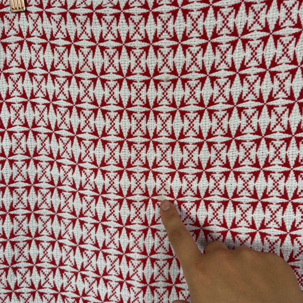 Vintage Rushnik Rostextile Uzor Rushnyk Red White Jacquard Woven Rooster Folk